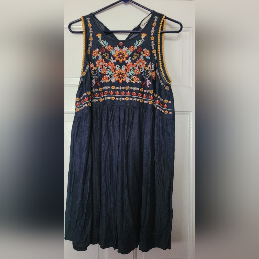 Embroidered Floral Dress